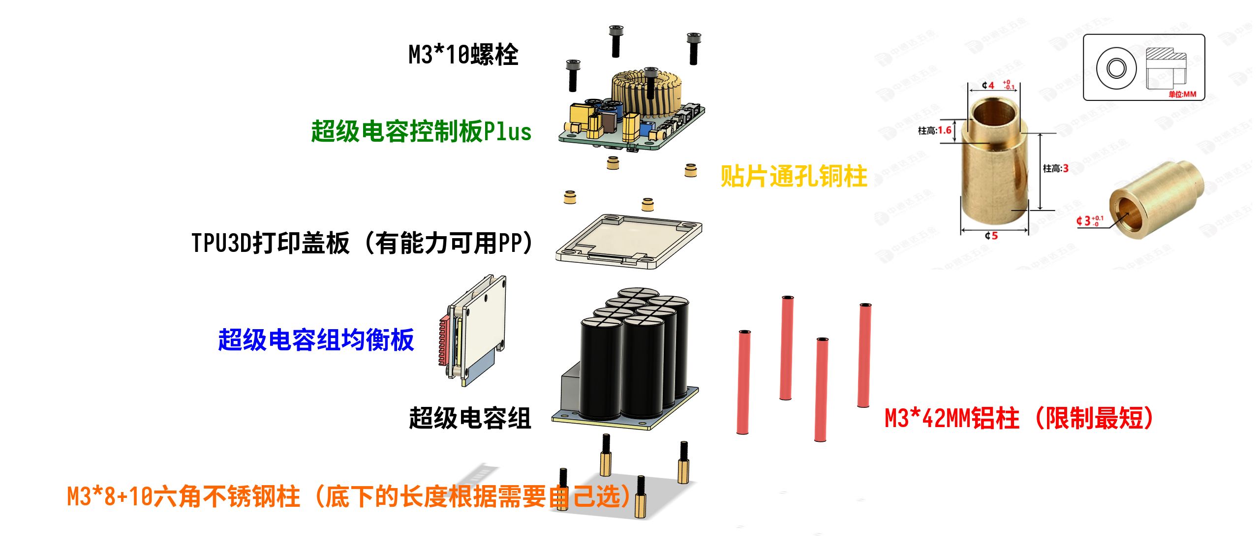 超级电容模组 Plus 装配图